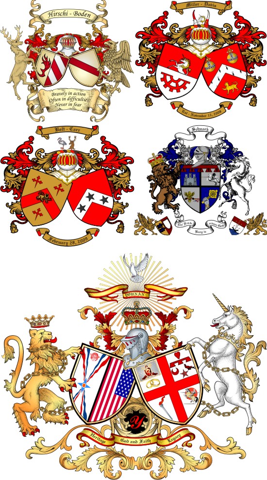 Custom Coat of Arms Marriage Templates by The Tree Maker