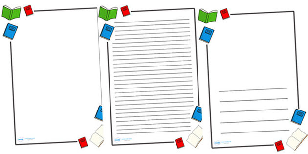 Literacy Page Borders - Literacy, writing, page border, a4