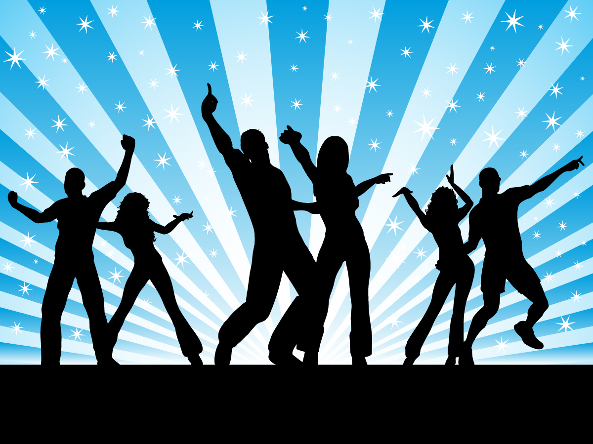 People Dancing Silhouettes Vector Icon - Free Icons