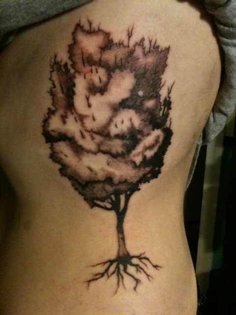 White and lovely black tree tattoo | Tattoomagz.com › Tattoo ...