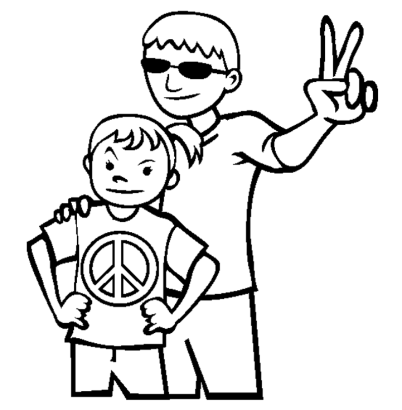 Free Printable Peace Sign Coloring Pages - Free Printable Coloring ...