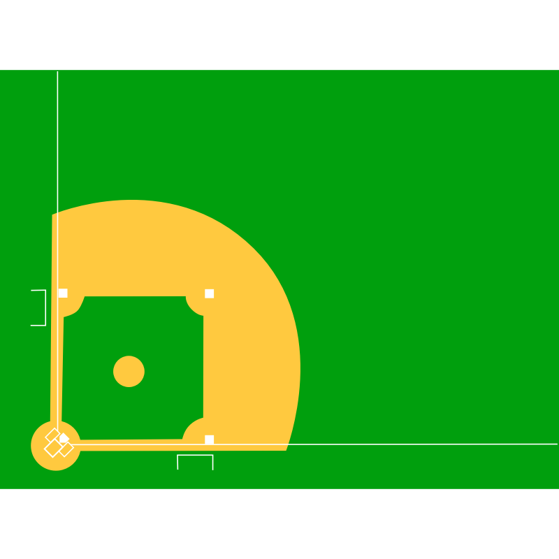 Clipart - baseball diamond