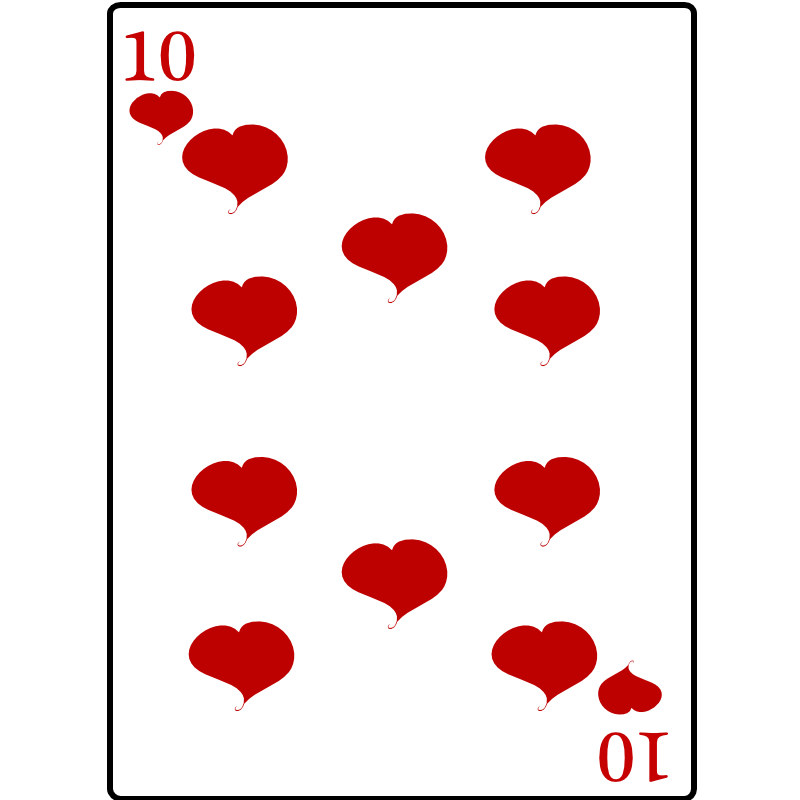 Clipart - 10 of Hearts
