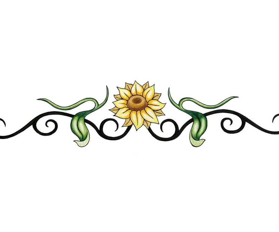 Tribal Sun Petal Band - Flower Tattoo Design | TattooTemptation