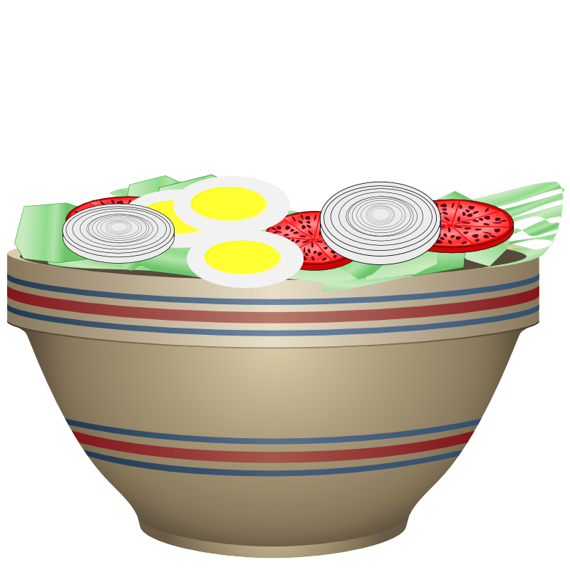 Clipart - Bowl of salad