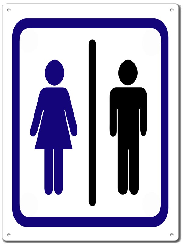 Signs Restroom Signs Women And Mens Restroom Sign 9x12