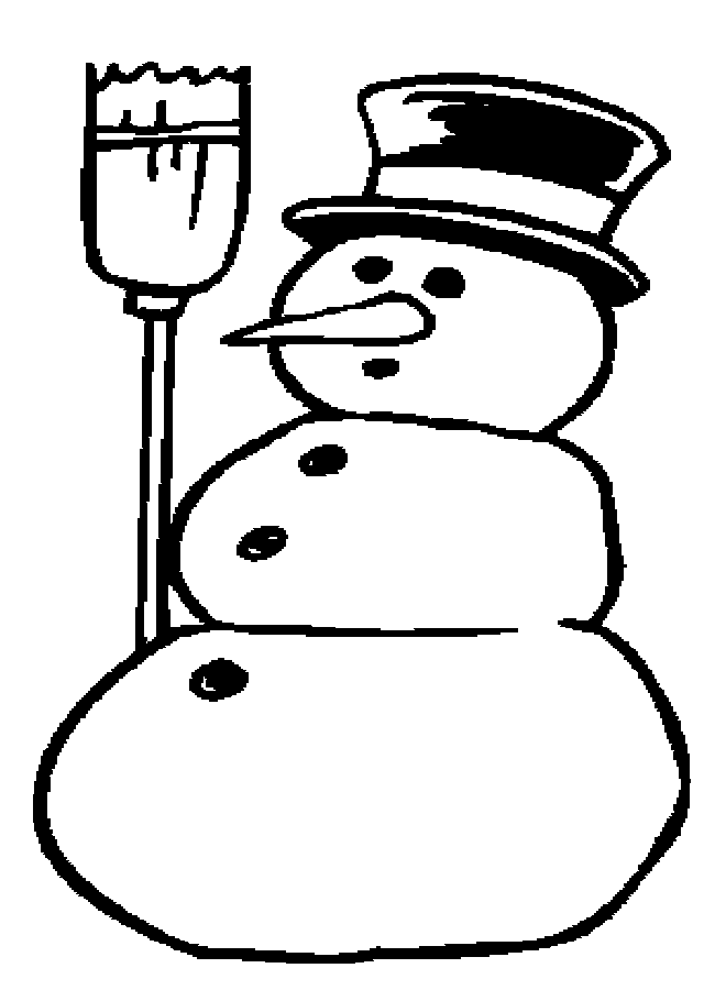 Snowman Christmas Coloring Pages To Print