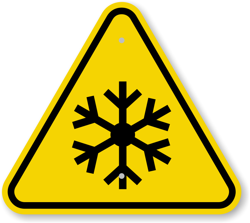 ISO Freezing Hazard Warning Sign Symbol - Ships Fast & Free, SKU ...