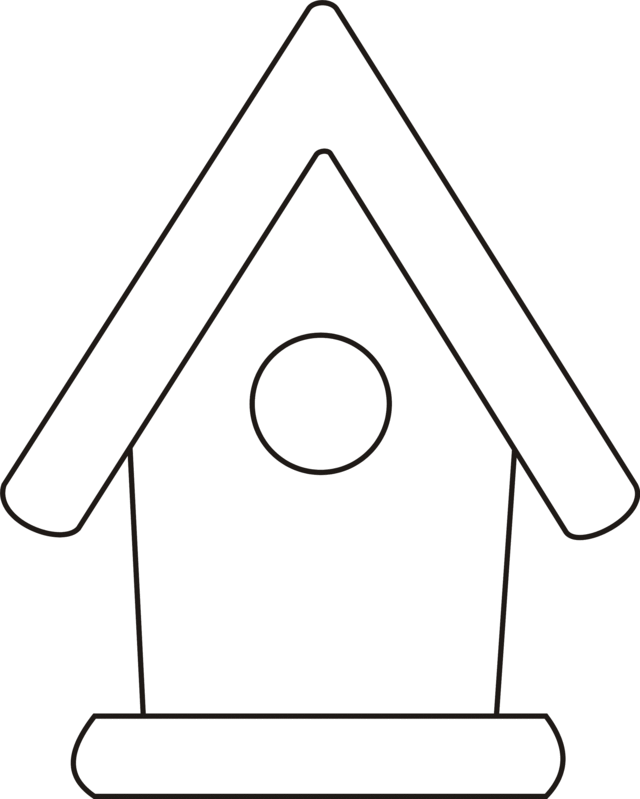 Plain Birdhouse Coloring Page | Greatest Coloring Book