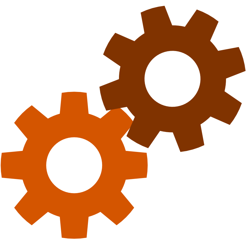 Clipart - Gears in yellow