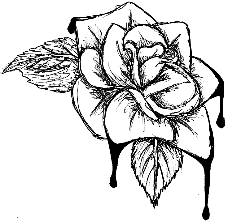 Pencil Drawings Of Hearts And Roses - Cliparts.co