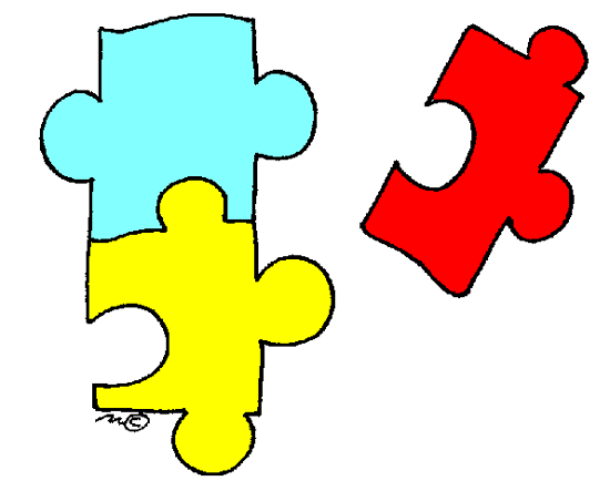 puzzle pieces (in color) - Clip Art Gallery