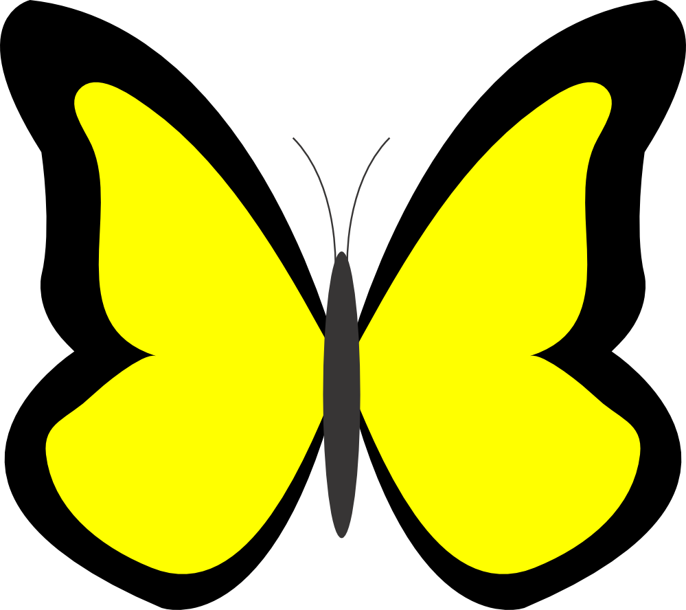 Yellow Butterfly Clip Art - ClipArt Best