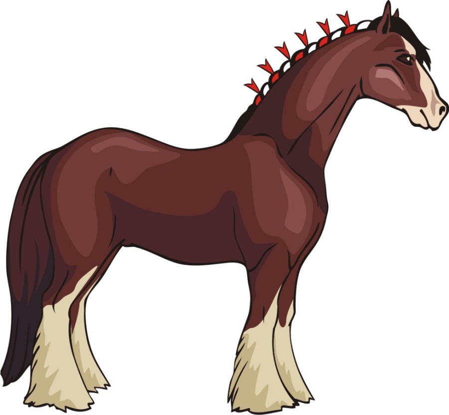 Free Horse Vector Graphics #7 - The Clydesdale
