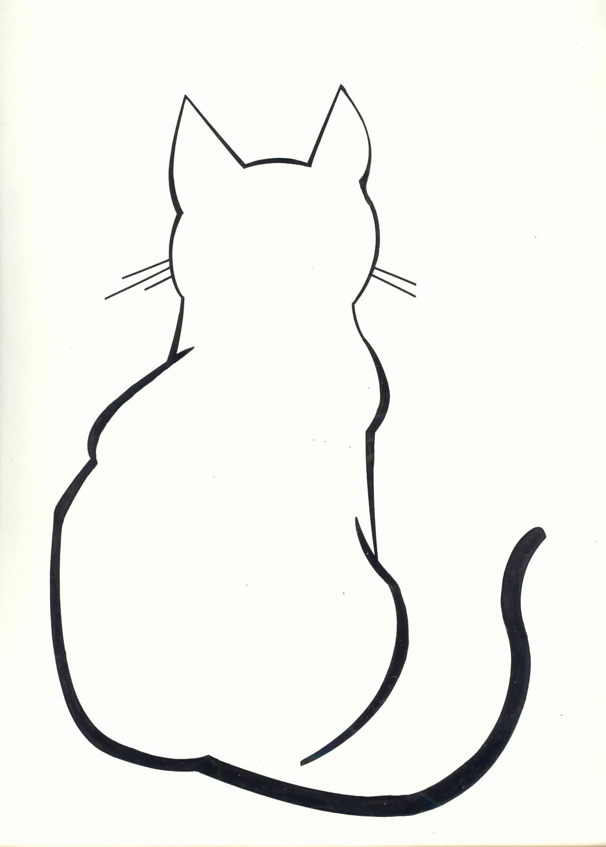 Outline Of Cat Face - ClipArt Best
