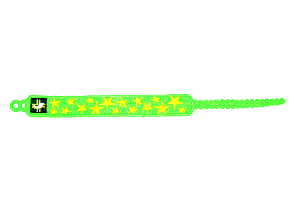 Fluo Green - Yellow Gold Stars - jakchics