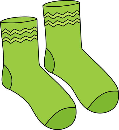 Pair of Green Socks Clip Art - Pair of Green Socks Image