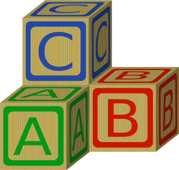Free ABC Wooden Blocks Clip Art