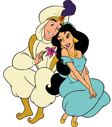 Aladdin & Jasmine Clipart