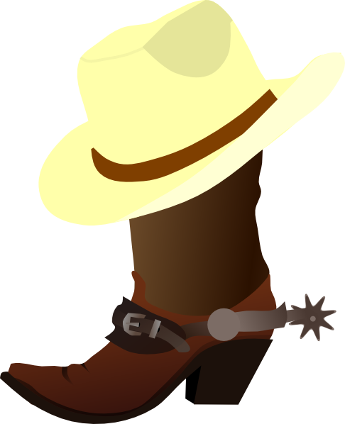 White Cowboy Hat And Boots clip art - vector clip art online ...