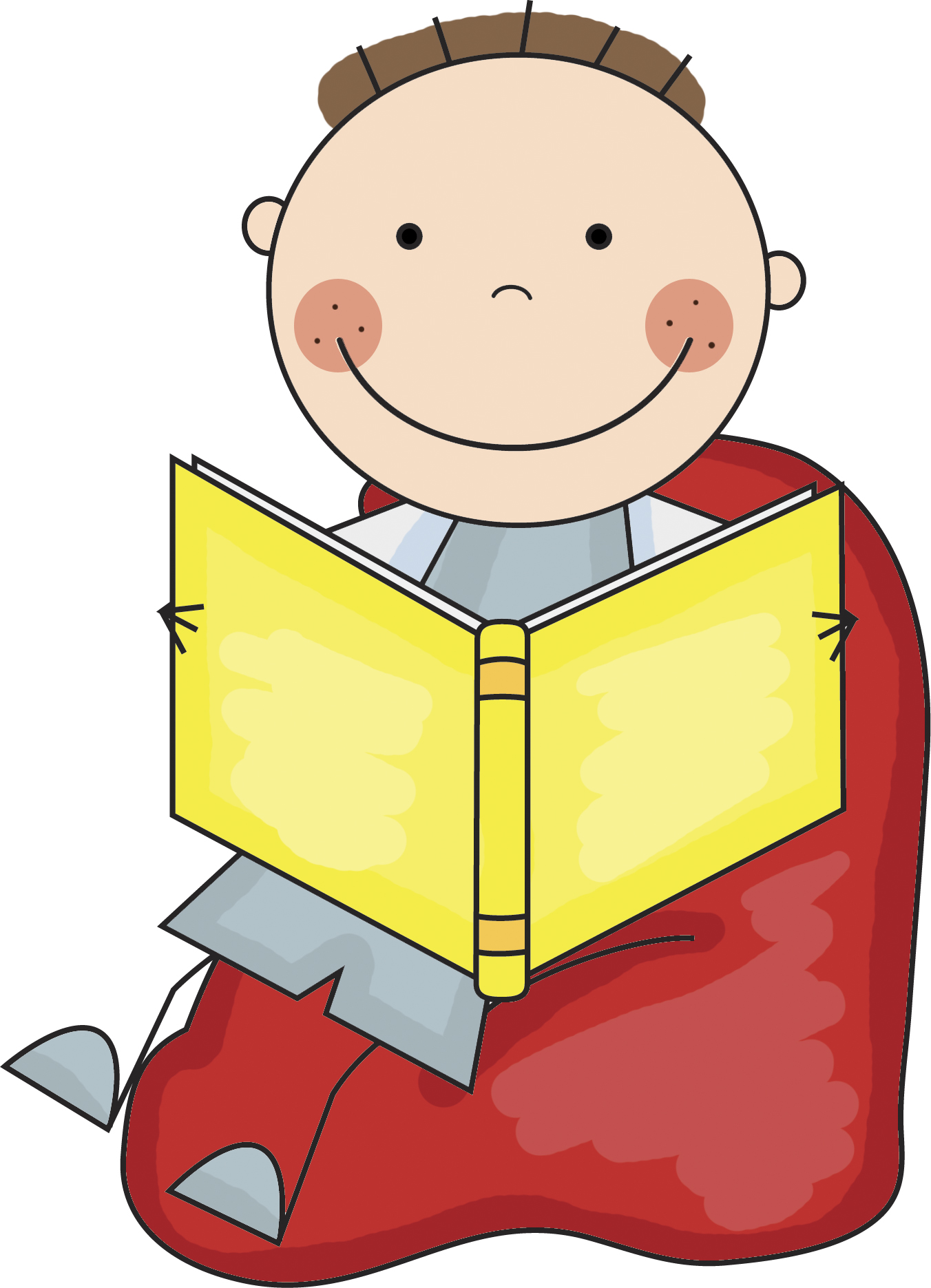 Stick Kids Reading Clipart | Clipart Panda - Free Clipart Images