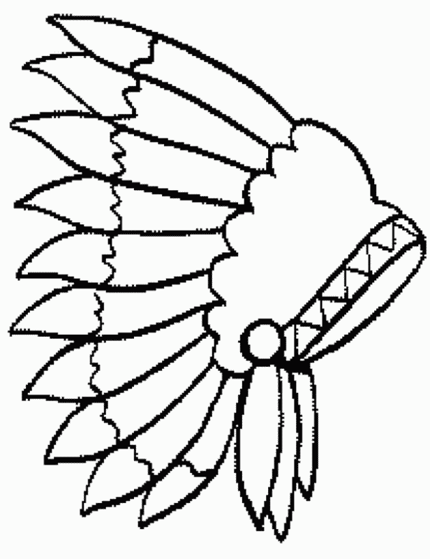 cherokee Indian Chief Colouring Pages (page 3)