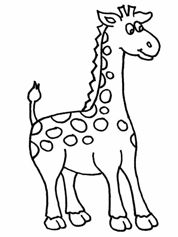 Amazing African Giraffe Coloring Page - NetArt