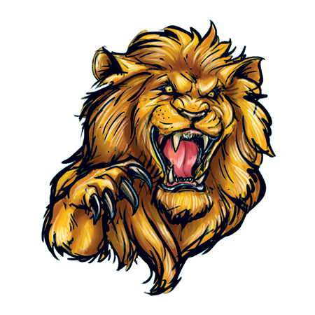 Roaring Lion Temporary Tattoo | EX Temporary Tattoos