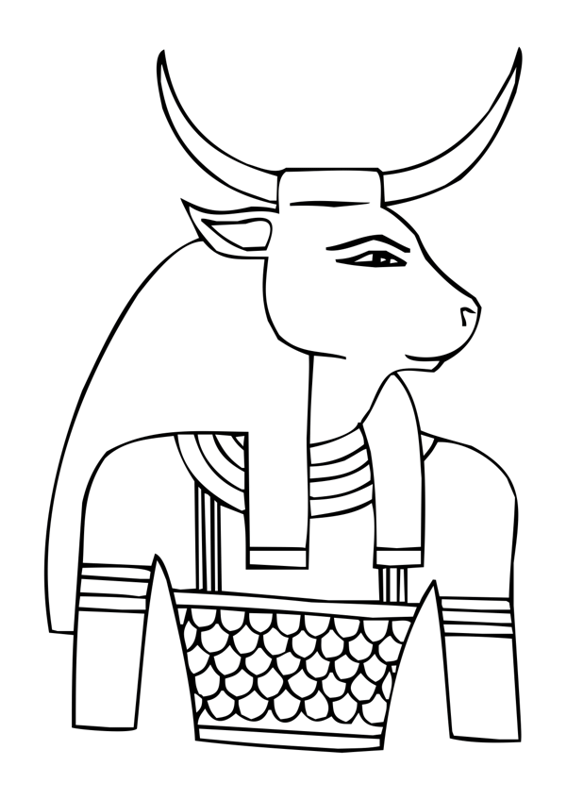 Ancient Egyptian Gods - Apis Clip Art