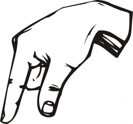 Sign Language Q clip art - Download free Other vectors