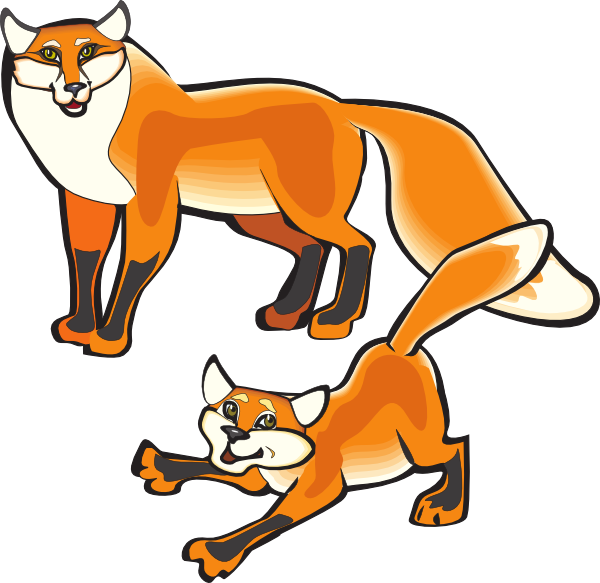 Lame Fox Clip art - Animal - Download vector clip art online
