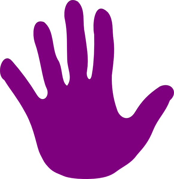 Hand - Purple clip art - vector clip art online, royalty free ...