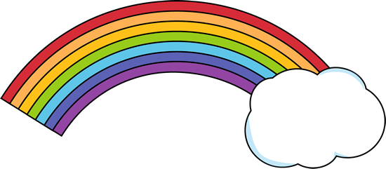 Rainbow with a Cloud Clip Art - Rainbow with a Cloud Image
