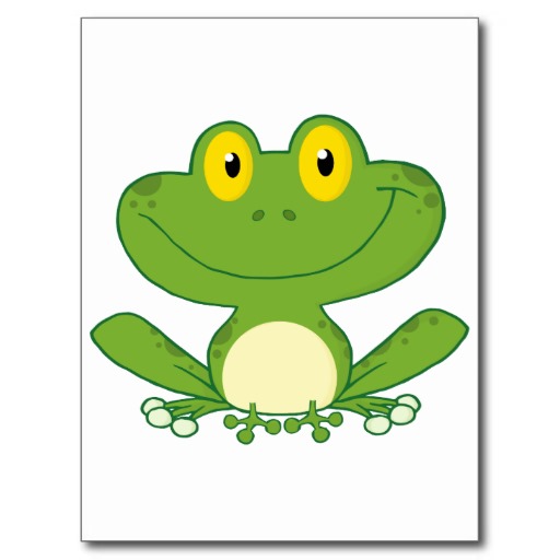Cute Frog Cartoon Character Post Cards | Zazzle