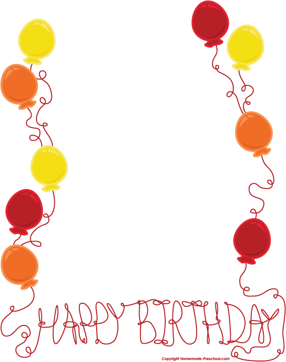Pix For > Birthday Balloons Banner Clipart
