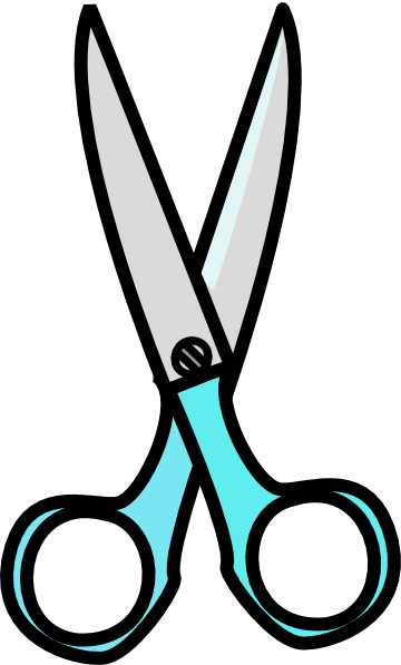 Teal Scissors clip art - vector clip art online, royalty free ...