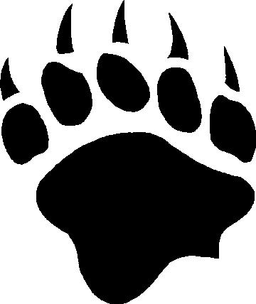 Animal Decals :: Bear Claw Print Decal / Sticker -