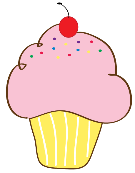 Pink & Yellow Cupcake Clip Art | Clipart Panda - Free Clipart Images