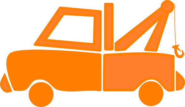Orange Dump Truck clip art - vector clip art online, royalty free ...