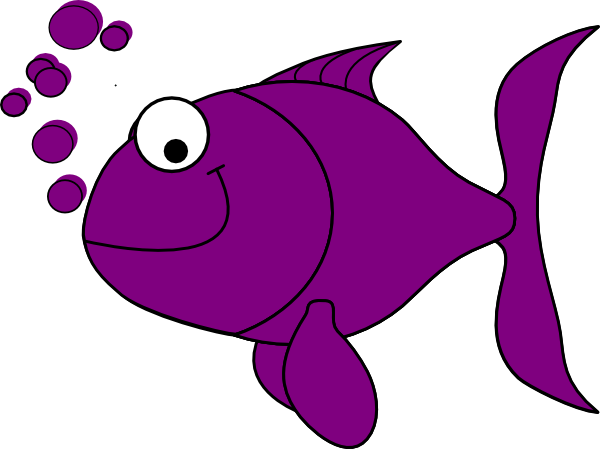 Purple Fish clip art - vector clip art online, royalty free ...