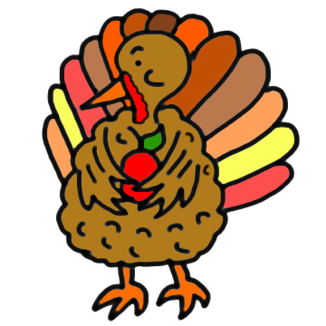 Church House Collection Blog: Free Turkey Eating Apple Clipart