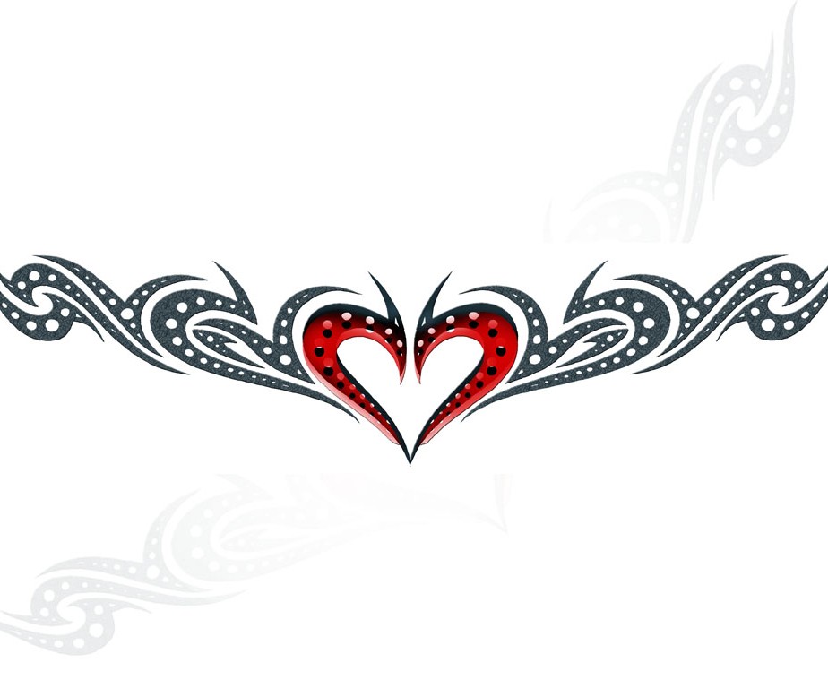 Tribal Amour Band - Valentine Tattoo Design | TattooTemptation