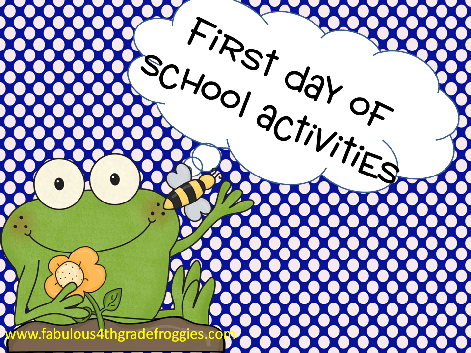 Fabulous 4th Grade Froggies: First Day of School Fun & Currently