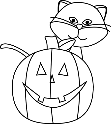 Halloween Cat Clipart Black And White | Clipart Panda - Free ...