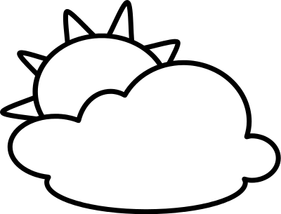 Partly Cloudy Clipart Black And White | Clipart Panda - Free ...
