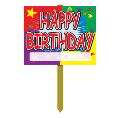 bulk birthday signs party supplies - happy birthday yard sign prtd ...