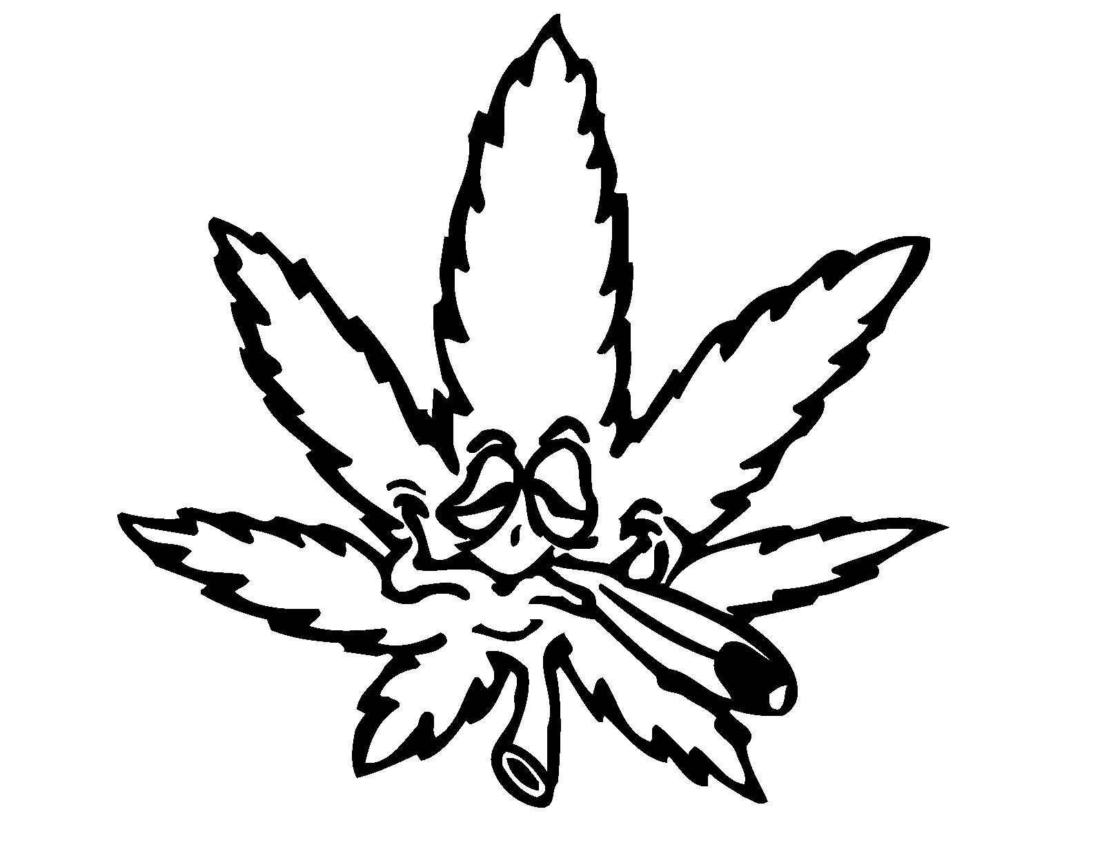 Images For > Cartoon Weed Plant Outline