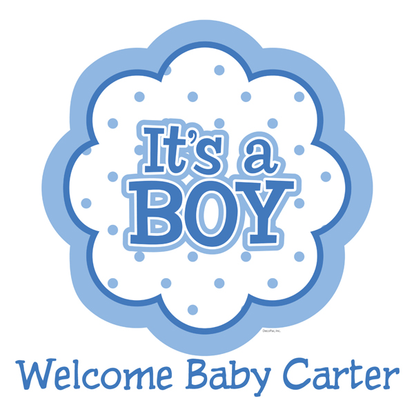 It's A Boy Edible Image Cake Decoration at Birthday Direct