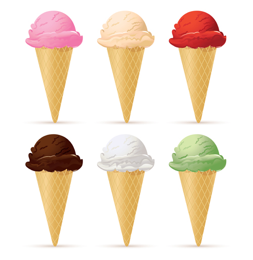 Vivid Ice cream design elements vector 01 - Vector Food free download
