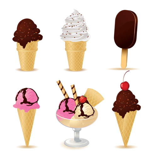 Vivid Ice cream design elements vector 05 - Vector Food free download